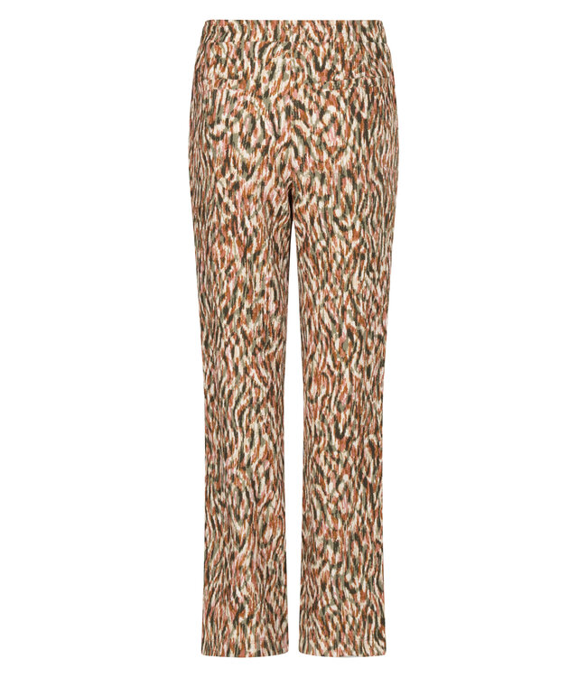 T01-20-101/100001-PrintAloe  Wide-Leg Trousers Animal Brush