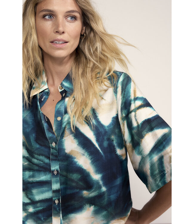 C05-20-301/009995-PrintBlues  Blouse Botanique