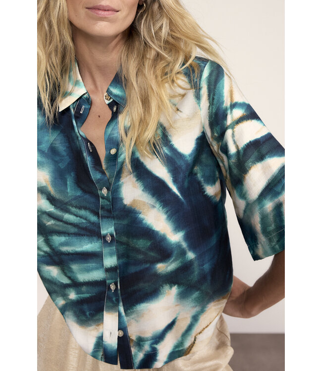 C05-20-301/009995-PrintBlues  Blouse Botanique