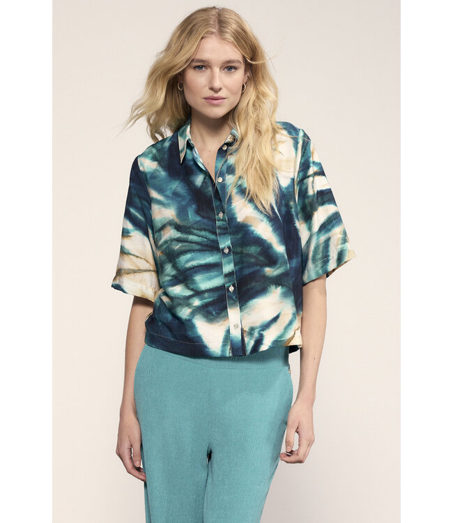 C05-20-301/009995-PrintBlues  Blouse Botanique
