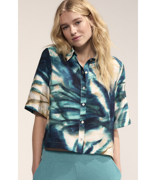 C05-20-301/009995-PrintBlues  Blouse Botanique