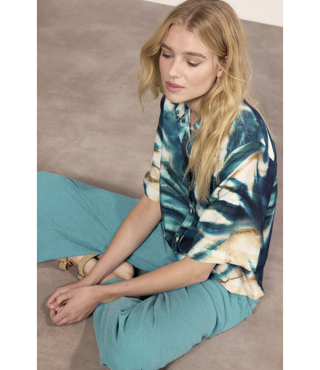 C05-20-301/009995-PrintBlues  Blouse Botanique