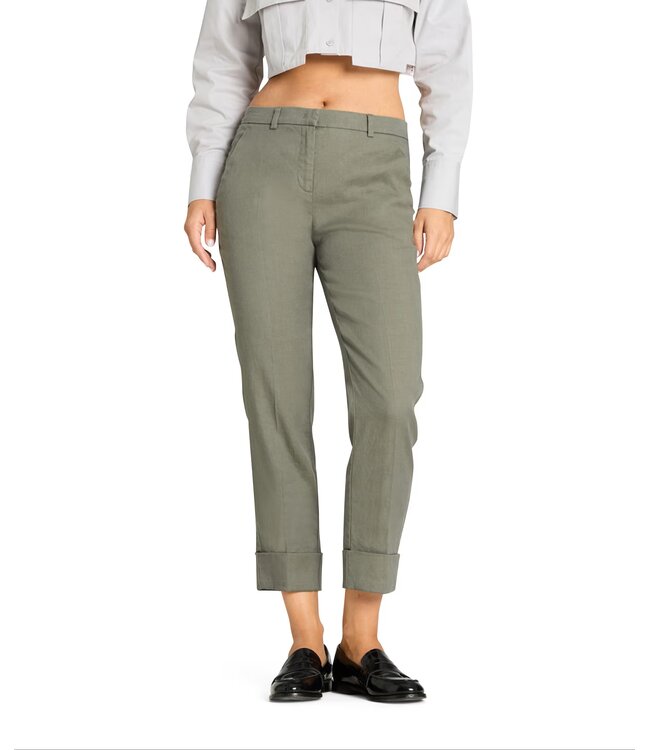 Krystal pant Summer linen stretch ShadowGreen