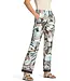 Cambio Francoise cropped pant Italian vintage art print light neopren SkyBlueCoffeHazel