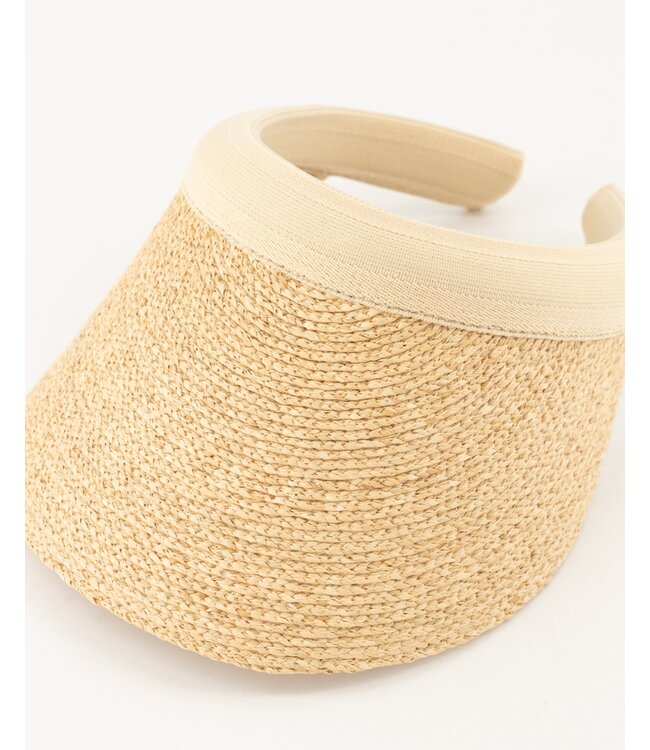 Zonneklep Visor Raffia Natural