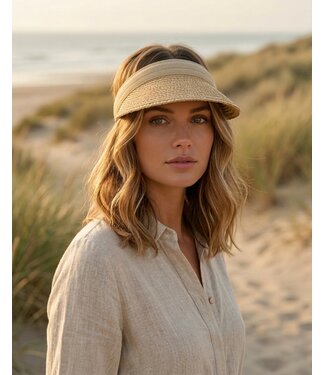 Zonneklep Visor Raffia Natural