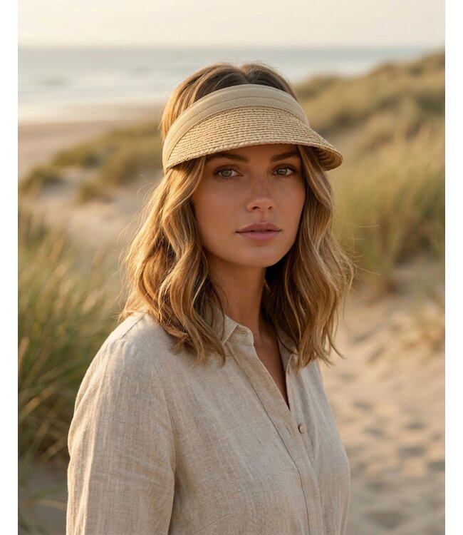 Zonneklep Visor Raffia Natural