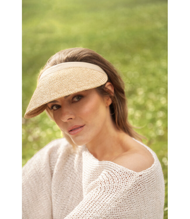 Zonneklep Visor Raffia Natural