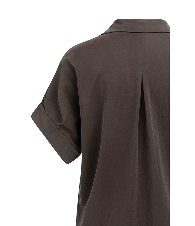 01-609204-606/99074  Jersey dress with pleated puff sleeves