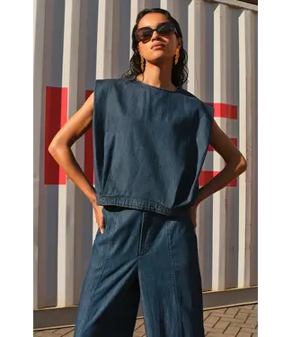 by-bar 26411001/DarkDenim  ginza denim top