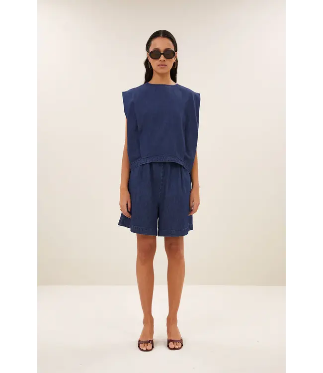 26411001/DarkDenim  ginza denim top
