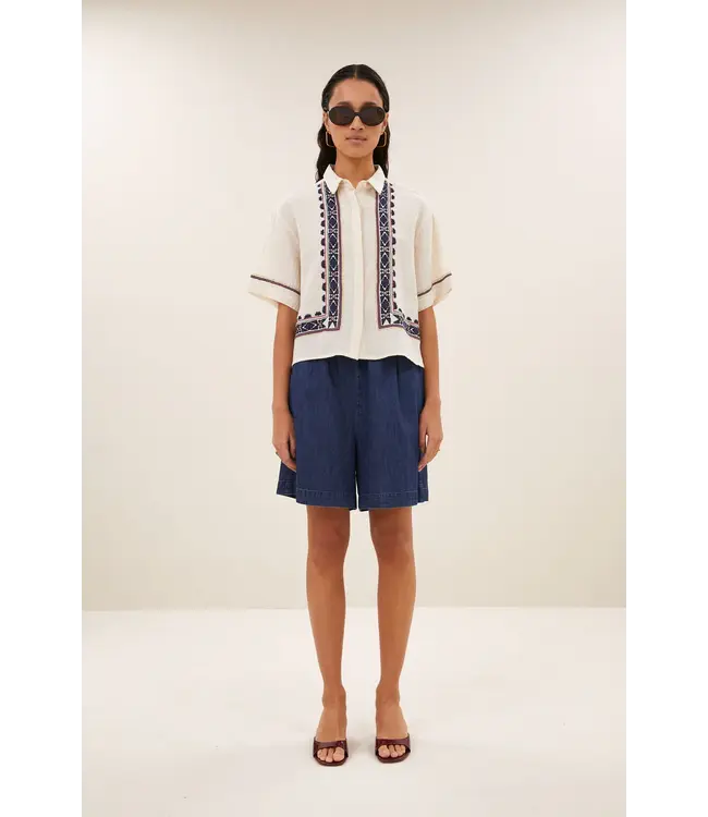 26412004/Sand  jela embroidery blouse
