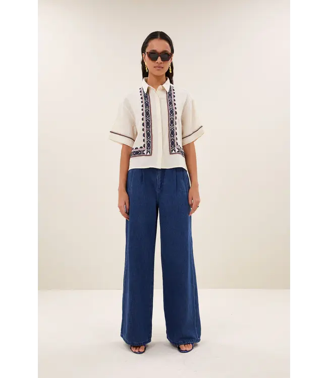 26412004/Sand  jela embroidery blouse