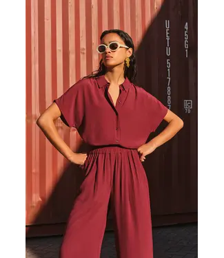 by-bar 26412045/Wine  barley viscose blouse