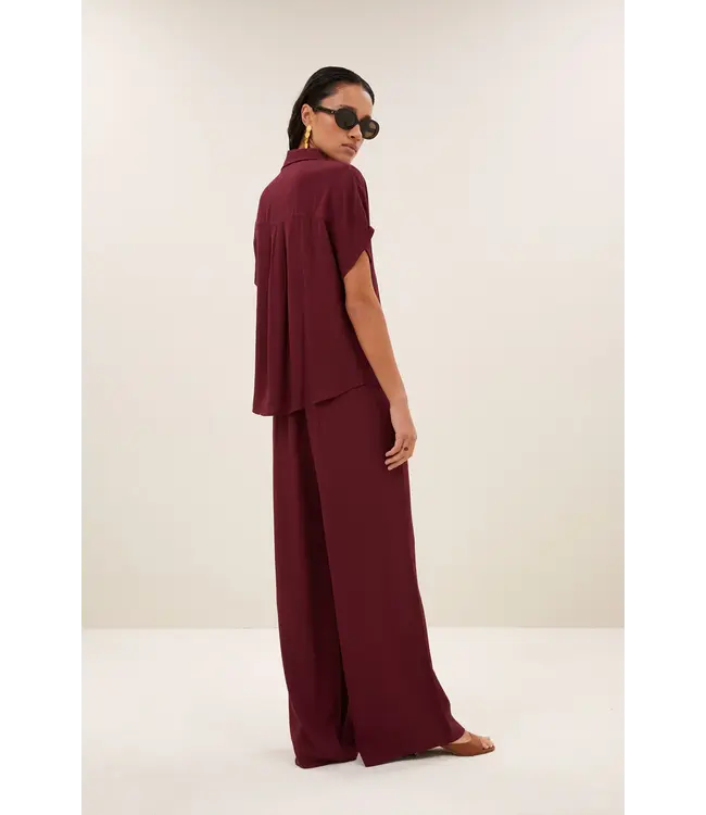 26412045/Wine  barley viscose blouse
