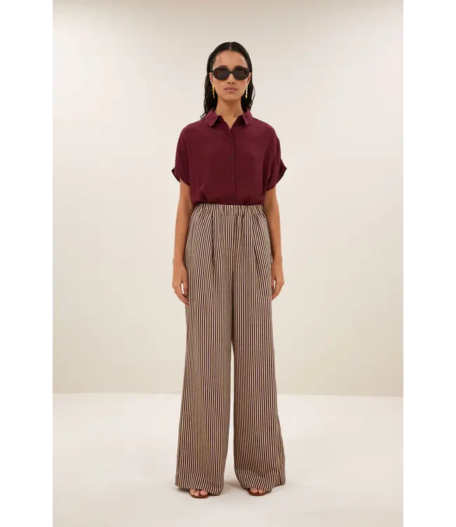26418015/BurgundyStripe  celin stripe pants
