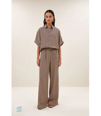 by-bar 26418015/BurgundyStripe  celin stripe pants
