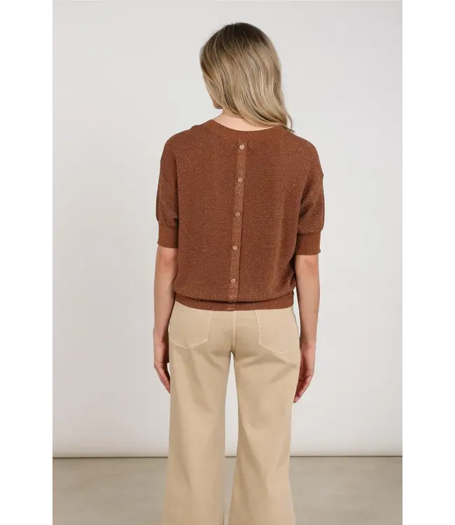 NKF01068/Espresso  Kinty Top Lurex