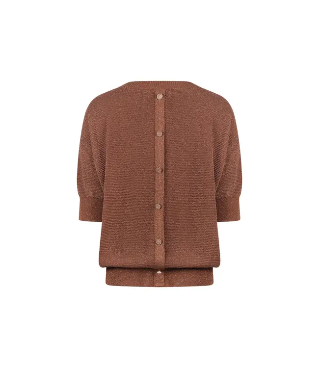 NKF01068/Espresso  Kinty Top Lurex