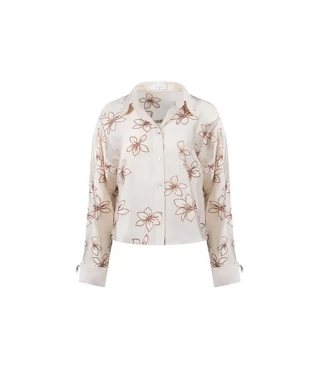 NKF02118/Sand  Bailey Blouse Flower