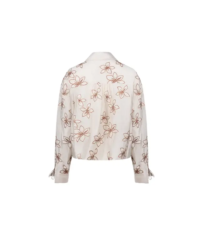 NKF02118/Sand  Bailey Blouse Flower