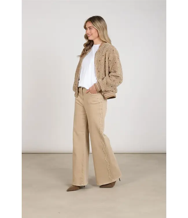 NKF09114/Sand  Tessa Pants Strass