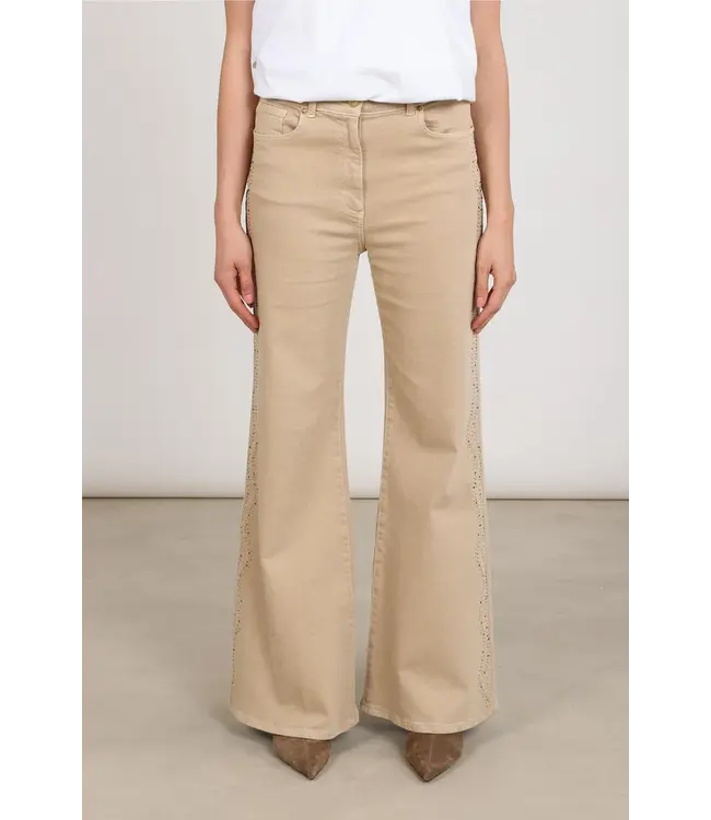 NKF09114/Sand  Tessa Pants Strass