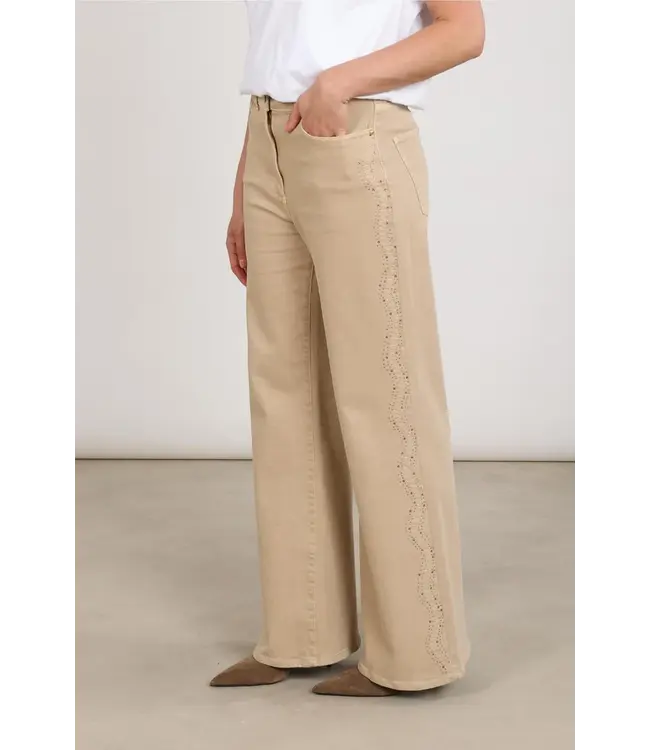 NKF09114/Sand  Tessa Pants Strass