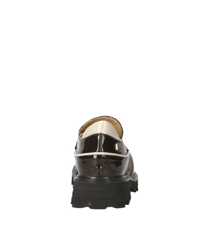 EVITA-12 Chunky Loafer Brown/OffWhite