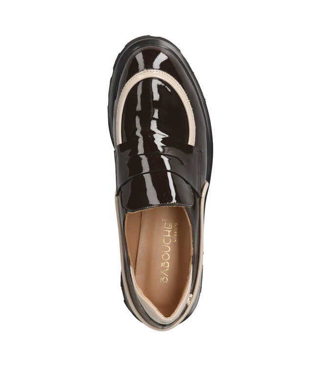EVITA-12 Chunky Loafer Brown/OffWhite