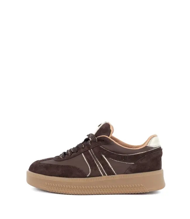 JILLY-165 sneaker DarkBrow/Gold