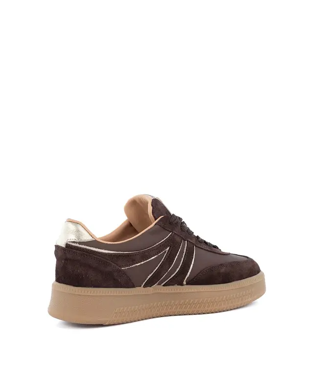 JILLY-165 sneaker DarkBrow/Gold