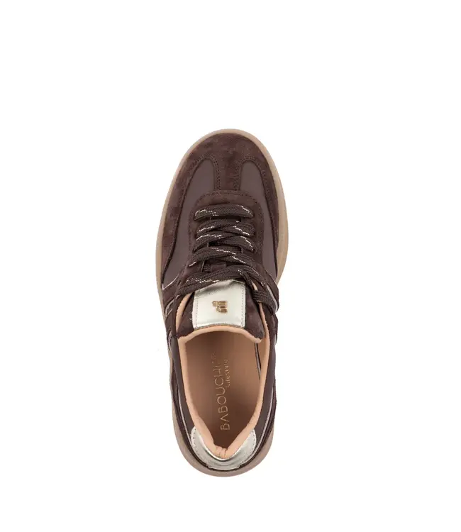 JILLY-165 sneaker DarkBrow/Gold