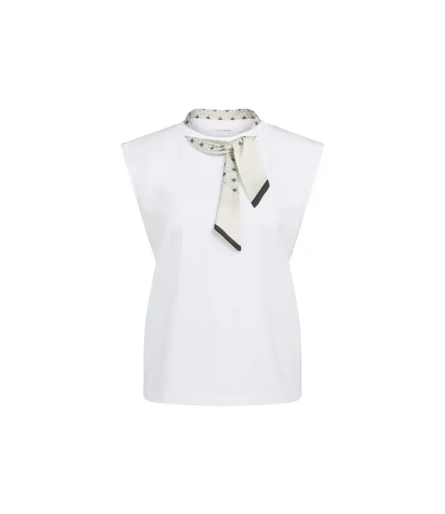 01-709396-607/908141  Double-layer sleeveless top with scarf
