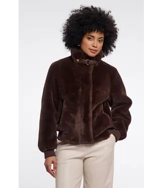 Rino & Pelle Ambra.7002611/CoffeeRoast  Short faux fur jacket