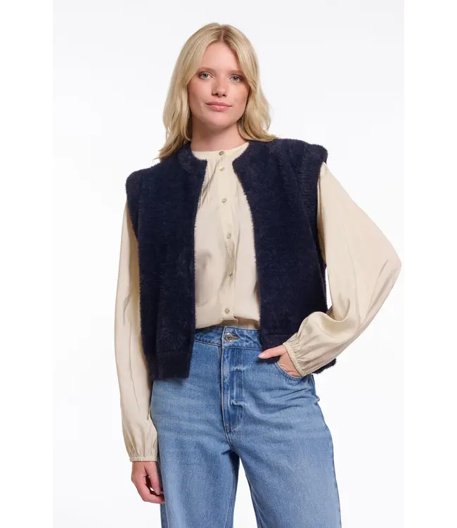Elona.5002611/DarkNavy  Short waistcoat