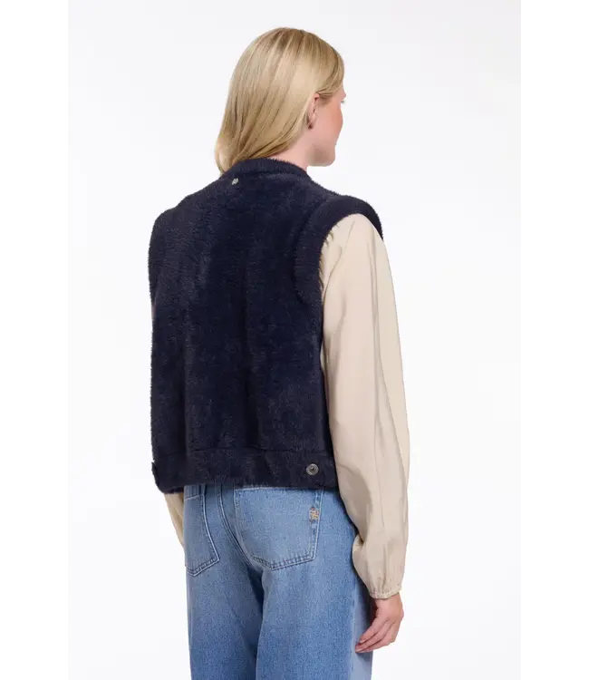 Elona.5002611/DarkNavy  Short waistcoat