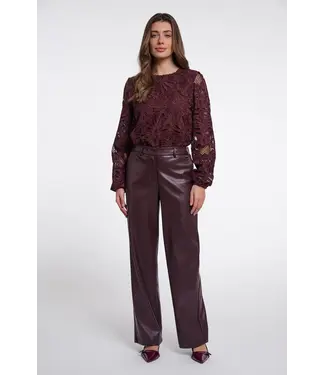Rino & Pelle GeorginaRegular.7502611/ChocolateBean  Regular length faux leather pants