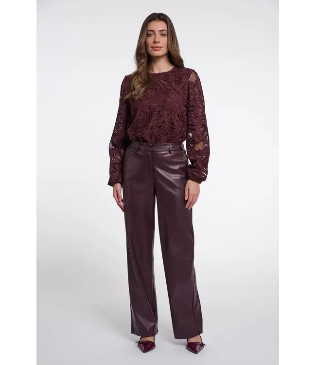GeorginaRegular.7502611/ChocolateBean  Regular length faux leather pants