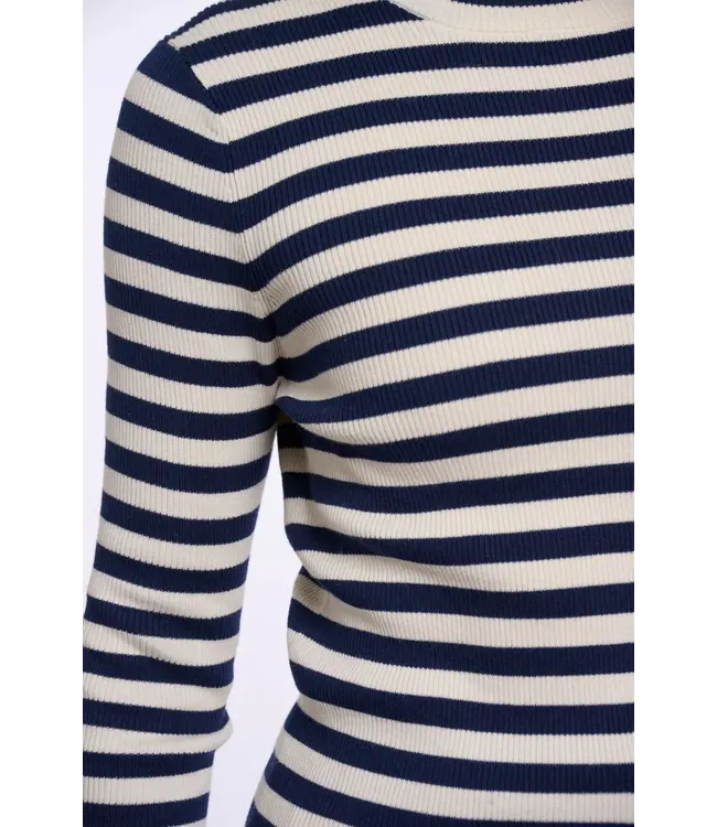 Mani.5002611/NavyBirchStripe  Slim fit pullover