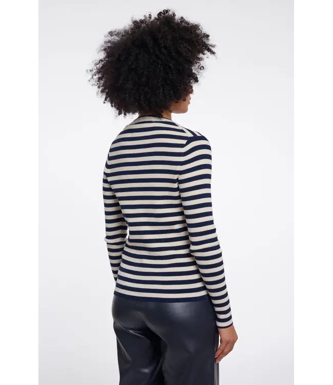 Mani.5002611/NavyBirchStripe  Slim fit pullover