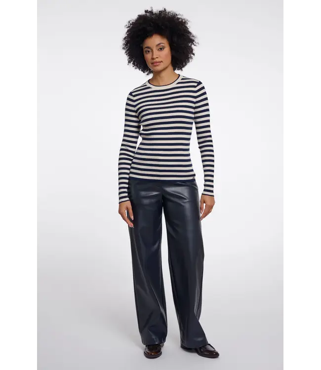 Mani.5002611/NavyBirchStripe  Slim fit pullover