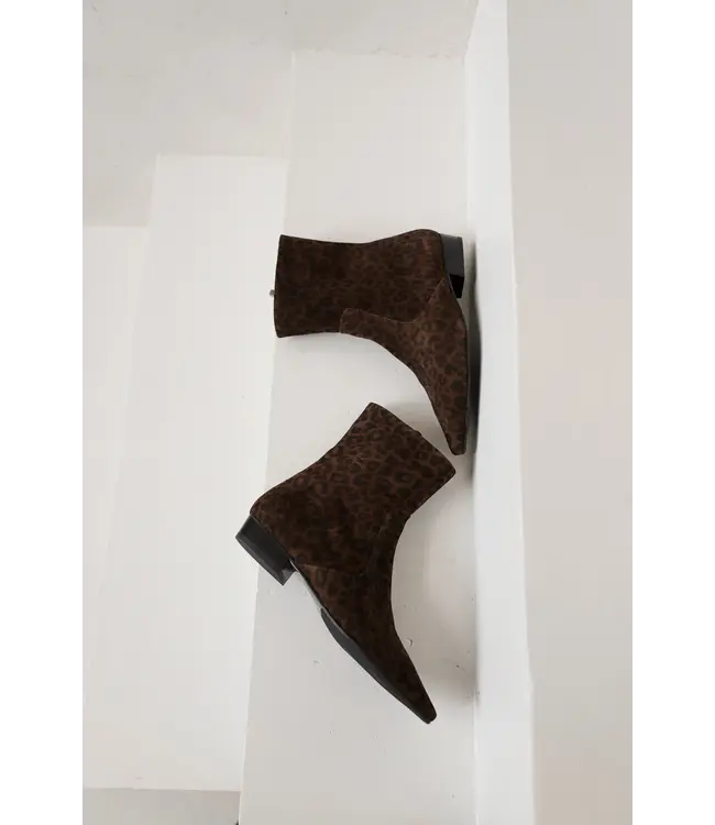 BLAKE-2 Enkellaars Donker Bruin Leopard