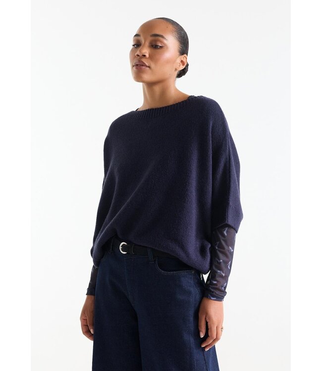 DACOTA-W26/000780-darkblue  DACOTA TRUI sk 163 round short batwing sleeve