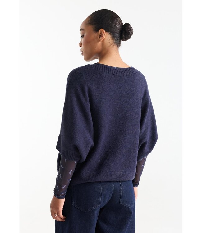 DACOTA-W26/000780-darkblue  DACOTA TRUI sk 163 round short batwing sleeve
