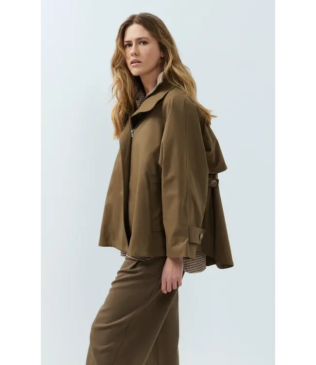 02-001083-608 A-lijn trenchjack Teak brown