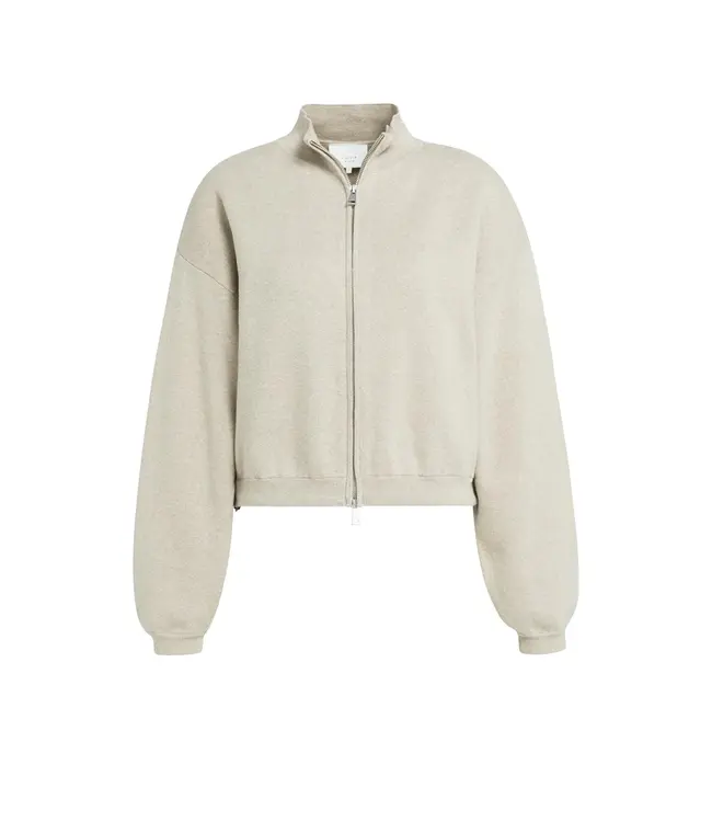 01-010171-608/611032  Jacquard knitted cardigan with zip closure