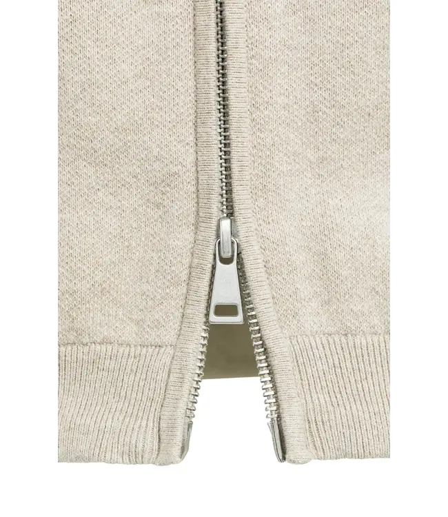 01-010171-608/611032  Jacquard knitted cardigan with zip closure