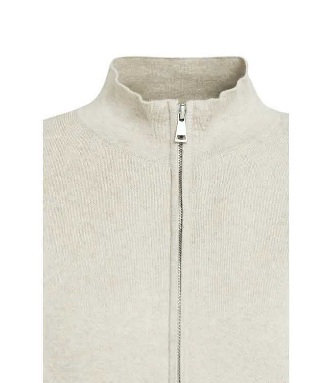 01-010171-608/611032  Jacquard knitted cardigan with zip closure