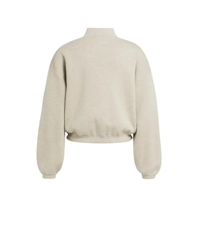 01-010171-608/611032  Jacquard knitted cardigan with zip closure
